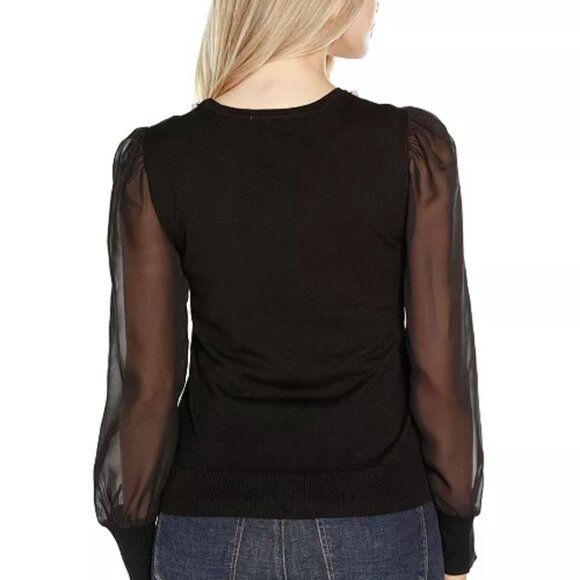 EUC Rio & Rian NY Black Embellished Neckline Sweater, Sz - M - Picture 5 of 13